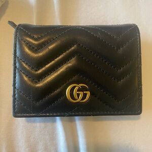 Gucci Marmont Black Quilted Leather Wallet